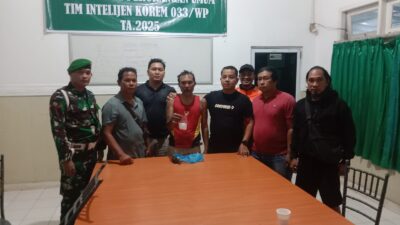 Intel Korem 033/WP  Tangkap kurir sabu di Bintan.