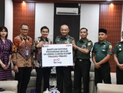 Korem 033/WP Menerima Bantuan Dana Prasarana Dari Bank BNI Untuk Pembangunan Masjid Al-Ridho Korem 033/WP