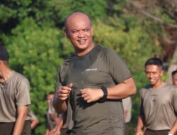 Danrem 033/WP Ajak Prajurit Dan Persit Yonif 136/TS Senam Bersama.