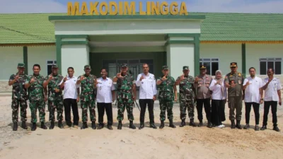Danrem 033/WP Meninjau Kesiapan Makodim Lingga