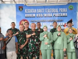 KEGIATAN BAKTI TERITORIAL PRIMA KOREM 033/WP. DALAM RANGKA HUT TNI YANG KE 80.