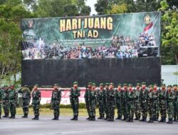 UPACARA PERINGATAN HARI JUANG TNI AD KE-80 DI KOREM 033/WIRA PRATAMA
